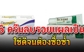 6 ครีมลบรอยแผลเป็น ราคาหลักร้อย ใช้แล้วหายชัวร์